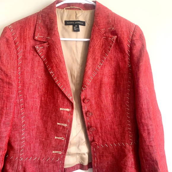 Tweed with stitching blazer - Picture 1 of 4